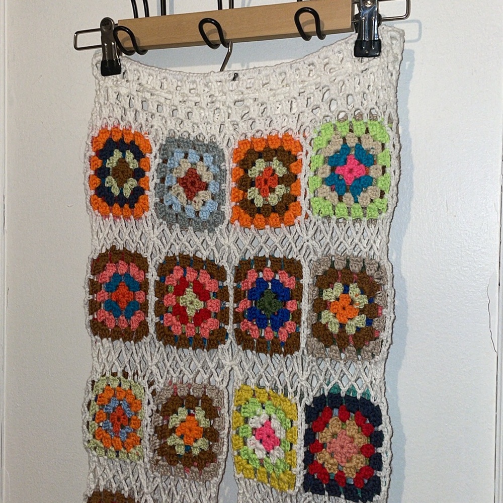 Handmade Granny Square Crochet Boho Hippie pants - Picture 8 of 12